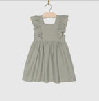 City Mouse Flutter Tank Dress- Steel Stripe