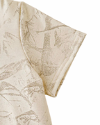 Neutral Leaves Shorts Set