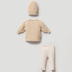 Blake 3 Piece Cable Knit Set