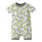 Banana Split Soft Bamboo Shorty Romper for Baby Boys