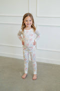 Blue Pastel Floral | Two Piece Pajama Set