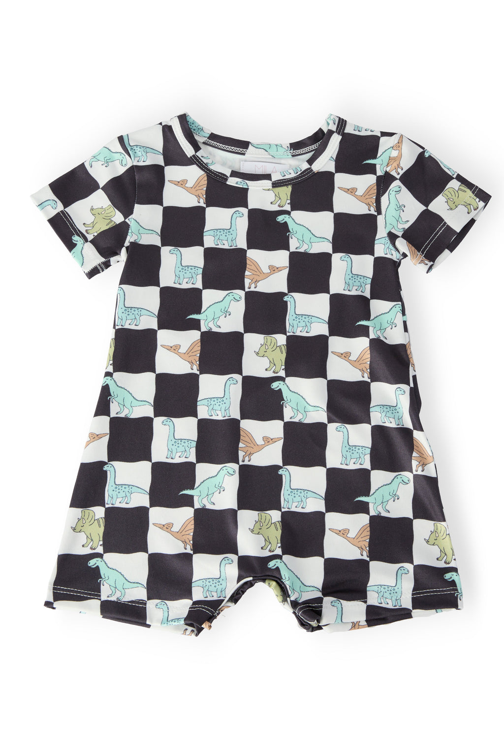 Dino Checkers S/S Shorty One-Piece