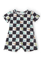 Dino Checkers S/S Shorty One-Piece