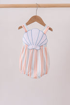 Seashell Stripe Appliqué Bubble