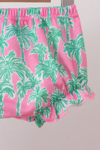 Palm Tree Embroidered Bloomer Set