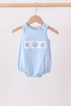 Blue Shells Embroidered Bubble