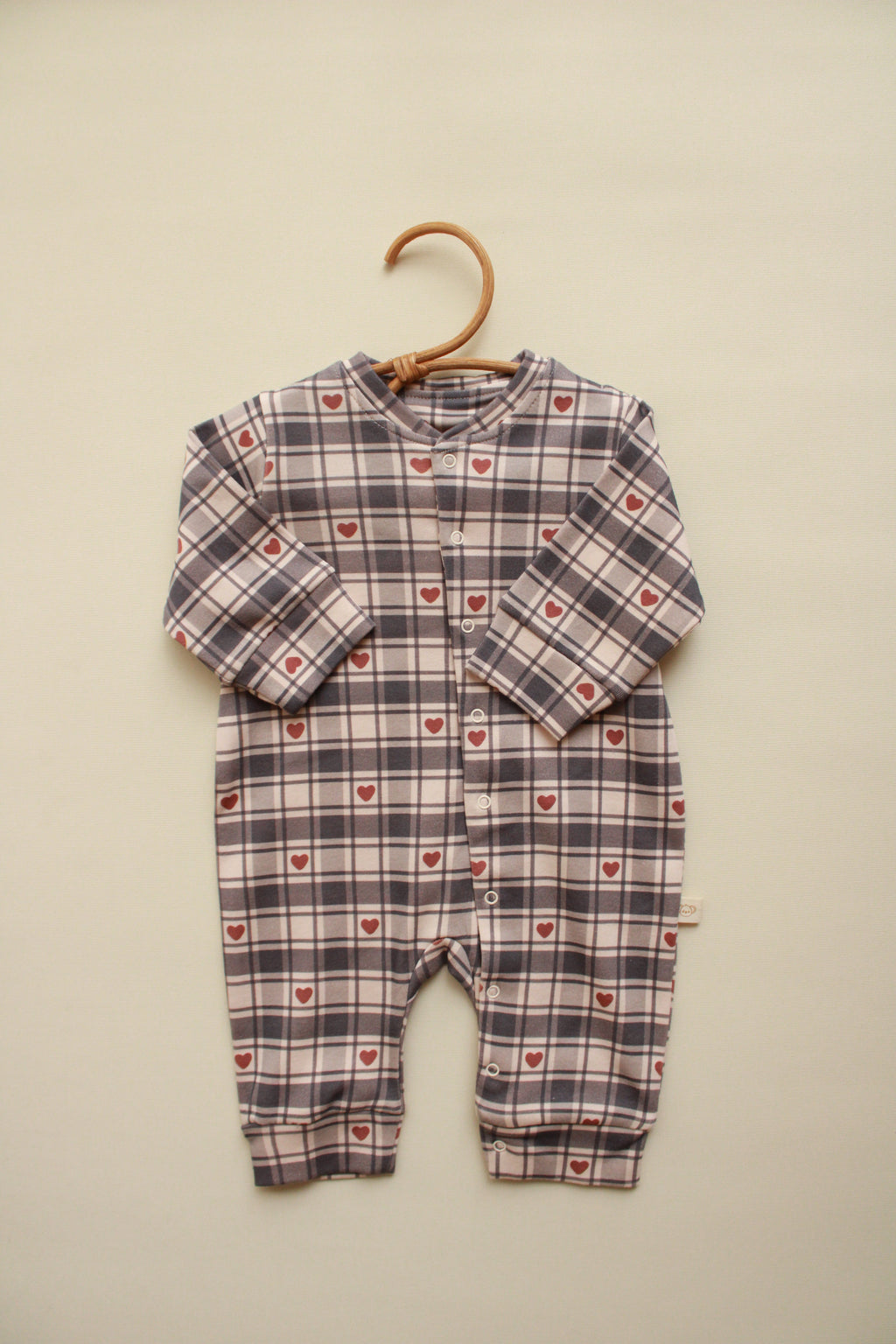 Heart Plaid Onesie