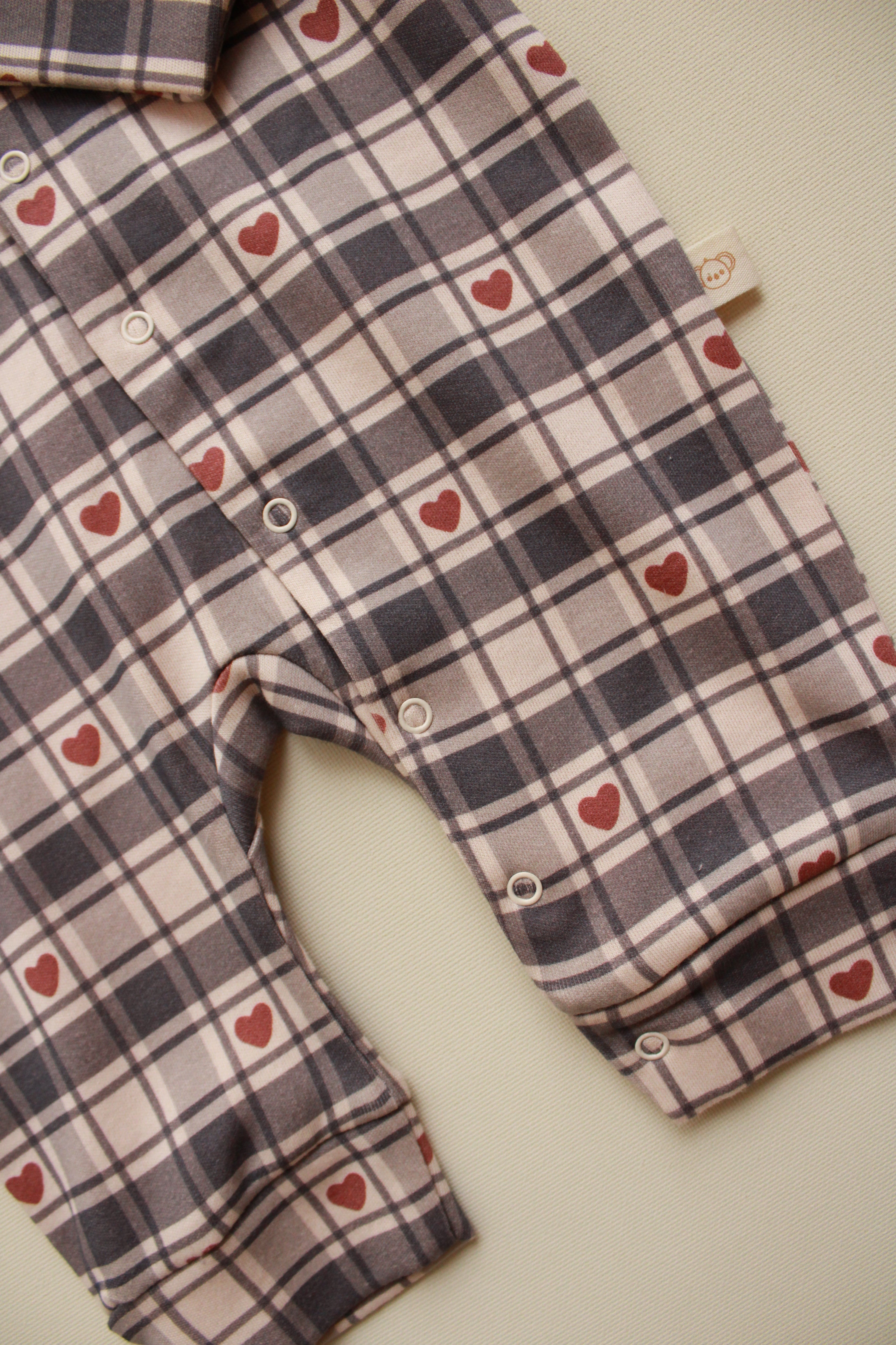 Heart Plaid Onesie