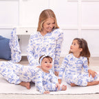 Baby Girl Toile de Jouy Bamboo Romper
