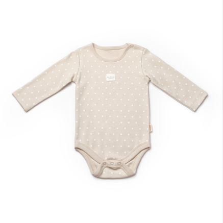 Brown Long Sleeve Polka Dot Organic