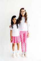Pink Polka Dots Ruffle Twirl Skort