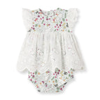 Baby Girl's Cottontail Garden Bamboo Skirted Bodysuit