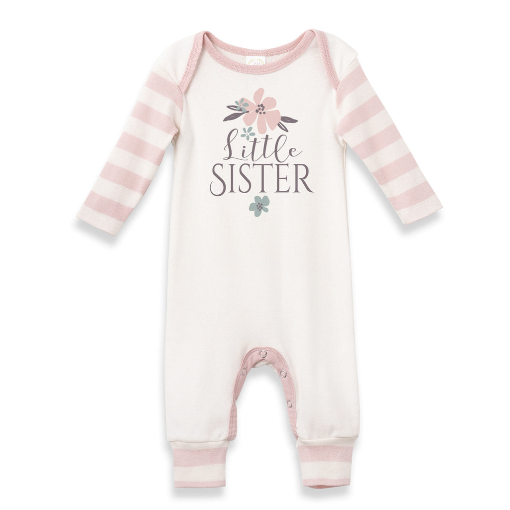 Little Sister Cotton Romper- Baby Girl
